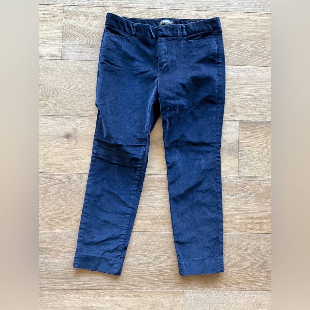 Banana Republic Navy Blue Sloan Women’s Velvet Pants